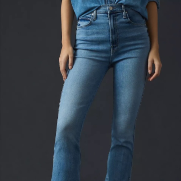 Anthropologie MOTHER The High Waisted Smokin' Double Heel Straight Leg Jeans - Picture 6 of 13